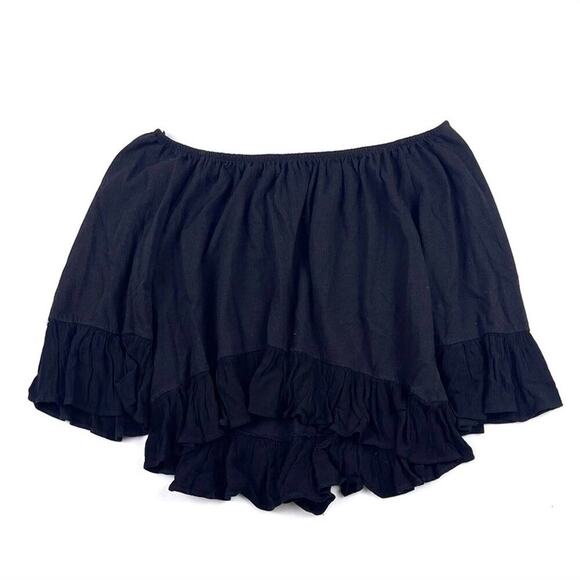 Zara Black Off Shoulder Crop Top - Picture 2 of 3